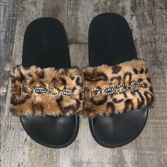 bebe slippers with fur